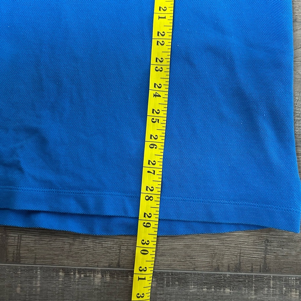 Burberry Vibrant Blue Polo with Check Accent - 65 - Picture 7 of 7